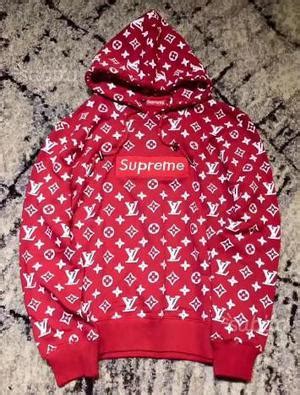 felpa louis vuitton supreme marrone|supreme x louis vuitton.